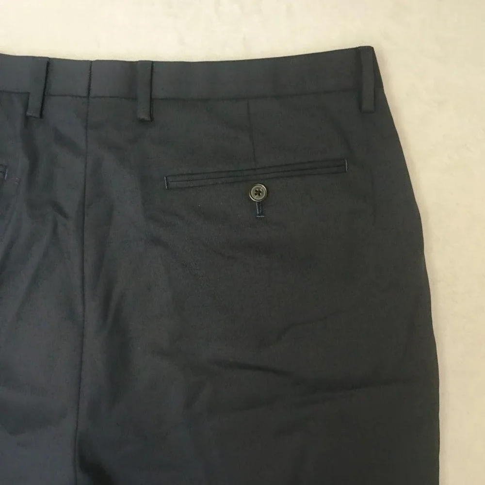 Banana Republic Pants Men 36x30 Blue Dress Slim 120s Marzotto Wool Suit Work